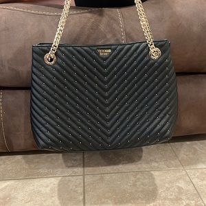 Victoria Secret Large Black Handbag with multiple compartments